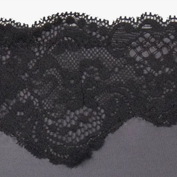 NWT Skims Lace Swim Long Skirt Size Medium Gunmetal with Black Lace - Picture 6 of 8